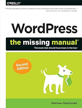 wordpress the missing manual 2nd edition matthew macdonald 9781449341909