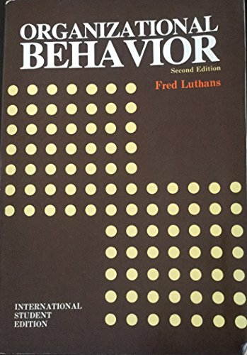 organizational behavior 2nd international edition fred luthans 0070854378, 9780070854376