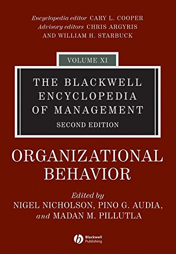 the blackwell encyclopedia of management organizational behavior volume xi 2nd edition nigel nicholson