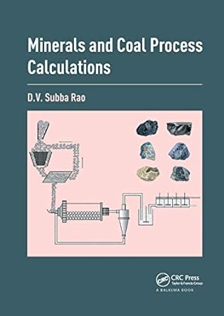minerals and coal process calculations 1st edition d.v. subba rao 0367887290, 978-0367887292