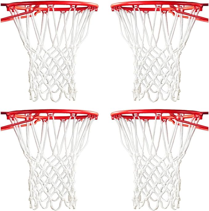 ‎alalal 4 pcs professional thick heavy duty basketball nets outdoor or indoor fits standard 12 loops 
