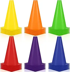 ?hoteam 30 pieces 9 inch traffic cones agility training safety for basketball football drills  ?hoteam