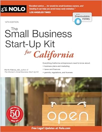 the small business start up kit for california 14th edition peri pakroo j.d. 1413329470, 978-1413329476