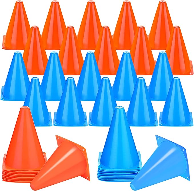 ‎reginary 40 pieces mini training cone soccer cone plastic 7 inch  ‎reginary b0bd87z4kl