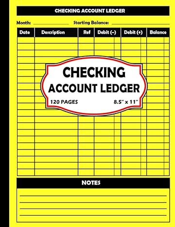 checking account ledger 1st edition medabix log book 979-8714907272
