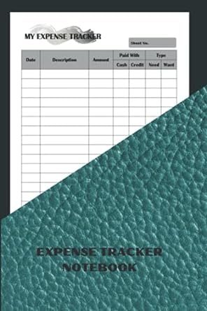 expense tracker notebook 1st edition napa moon 979-8485532512