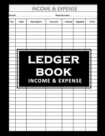 ledger book income and expenses 1st edition bookkeeping tracker press 979-8448655678