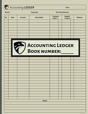 accounting ledger book number 1st edition graceful elephant publishing 979-8497612981