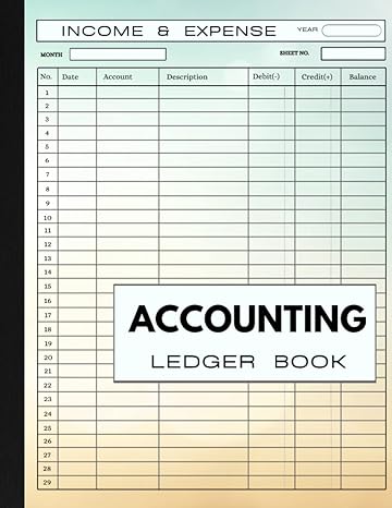 accounting ledger book 1st edition prodata publishing 979-8499490396