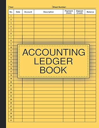 accounting ledger book 1st edition office pen press 979-8730406599