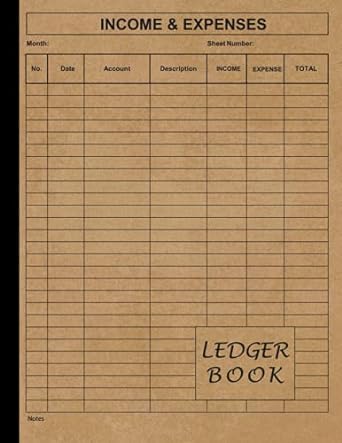 ledger book income and expense 1st edition bookkeeping arts press 979-8527744408
