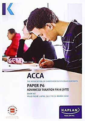 acca p6 advanced taxation fa20 exam kit used good book 1st edition acca p6 advanced taxation fa2016   exam