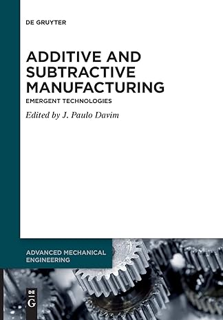 additive and subtractive manufacturing emergent technologies 1st edition j. paulo davim 3110776774,