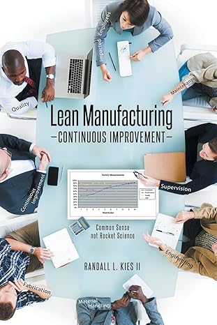 lean manufacturing continuous improvement common sense not rocket science 1st edition randall l kies ii