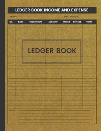 ledger book income and expense ledger book 1st edition log tracker press 979-8432093660