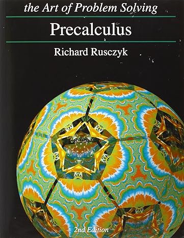 precalculus the  art of problem solving 2nd edition richard rusczyk 1934124265, 978-1934124260