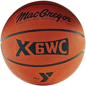 macgregor official rubber basketball w/ymca logo  ?macgregor b00bdd8jga