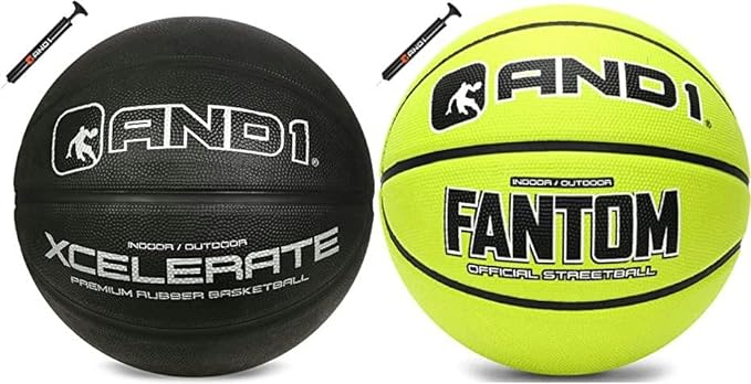 and1 rubber basketball bundle two regulation official size  ?and1 b0c2l461rf