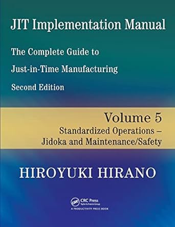 jit implementation manual the  guide to just in time manufacturing standardized operations jidoka and
