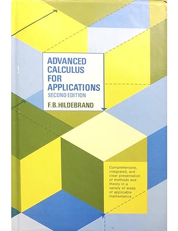 advanced calculus for applications 2nd edition francis hildebrand 0130111899, 978-0130111890