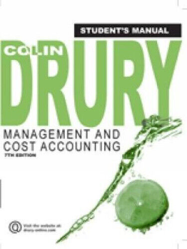 management and cost accounting student manual 1st edition colin drury 9781844805686, 9781844805686