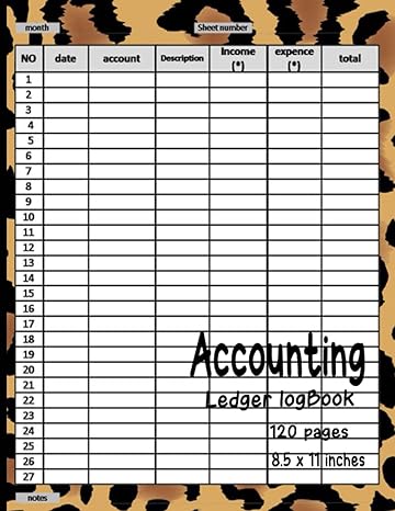 accounting ledger log book 1st edition elmassdadi omar 979-8752386770