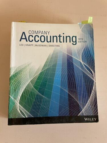 company accounting 10th edition ken leo, jeffrey knapp, john sweeting, susan mcgowan 9781118608173,