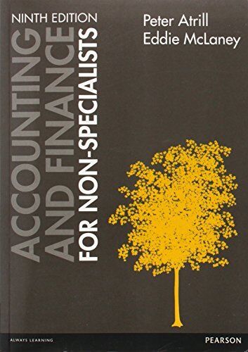 accounting and finance for non specialists 9th edition peter atrill, eddie mclaney 9781292062815,