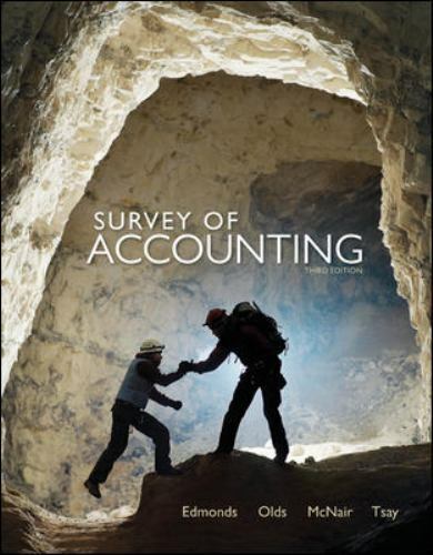 survey of accounting 3rd edition bor yi tsay, thomas edmonds, philip olds, frances mcnair 9780077503956,