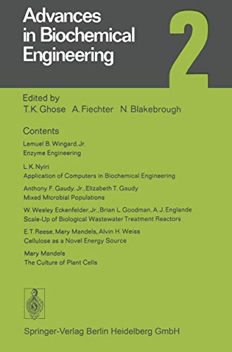 advances in biochemical engineering 2nd edition t. k. ghose,  a. fiechter, n. blakebrough, 3540060170,