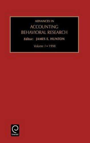 advances in accounting behavioral research volume 1 1998 1st edition james hunton 0762303328, 9780762303328