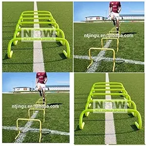 cw set of 6 pvc hurdles 6 9 12 inches ultra durable all purpose speed training agility  ‎cw b078v1q1hq