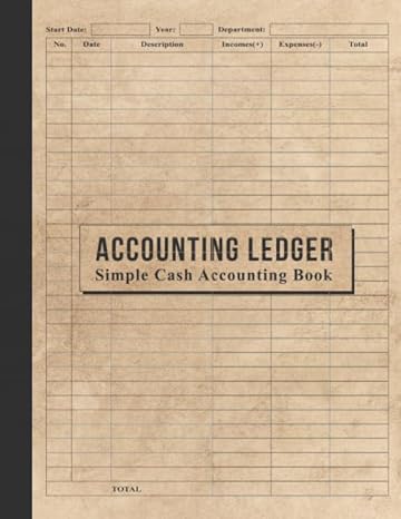 accounting ledger simple cash accounting book 1st edition accounting wiz press 979-8639336355