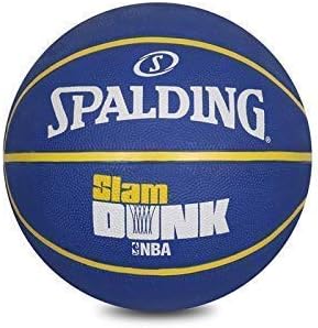 spalding basketball slam dunk blue ball without air pump  ‎spalding b093h644y6