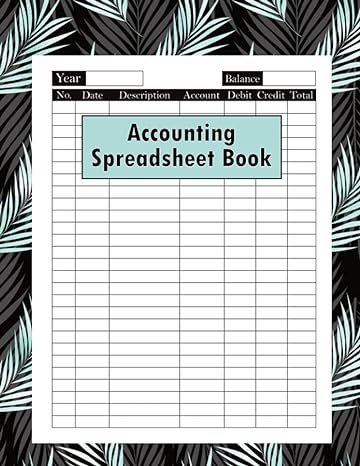 accounting spreadsheet book 1st edition creative simple press 979-8530576492