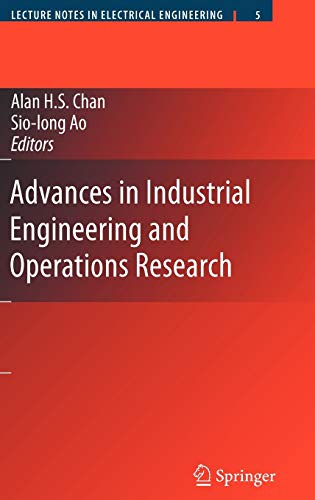 advances in industrial engineering and operations research 2008 edition marina jenkyns 0415114977,