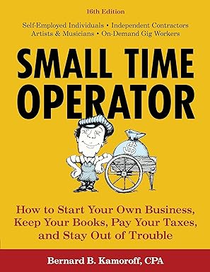 small time operator 16th edition bernard kamoroff edition 1493073710, 978-1493073719