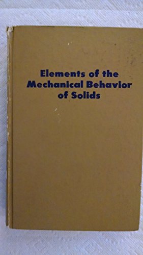 elements of the mechanical behavior of solids 1st edition nam p. suh 0070617651, 9780070617650
