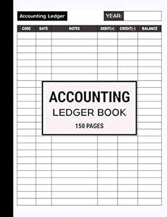 accounting ledger book 1st edition svr accounting 979-8636192497