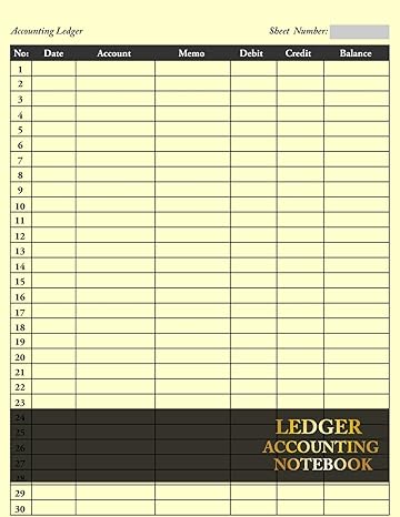ledger accounting notebook 1st edition susan f. gray 1725930498, 978-1725930490