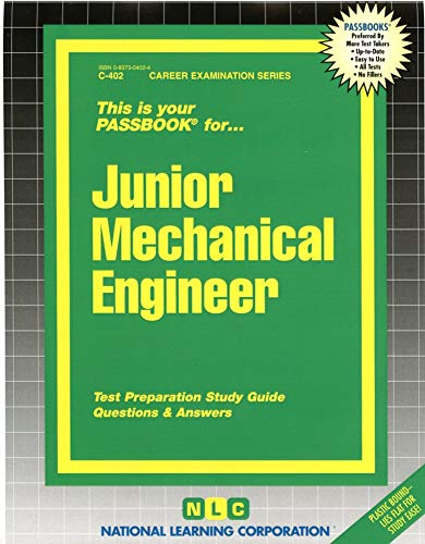this is your pass book for junior mechanical engineer 1st edition national learning corporation 0837304024,
