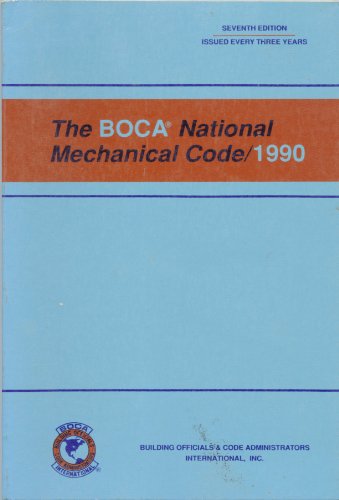 the boca national mechanical code 1990 1st edition bldg officials staff 9990622140, 9789990622140