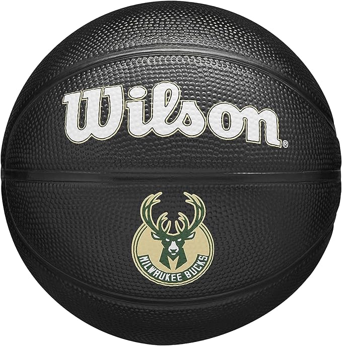 wilson team tribute milwaukee bucks mini ball wz4017606xb unisex basketball black 3  ‎wilson b0c89z111n