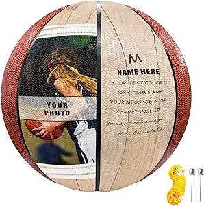 tuoxiukan personalized basketball image wrapped size 5 basketball gifts for girls  ‎tuoxiukan b0bzc3pg4s
