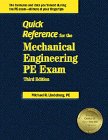 quick reference for the mechanical engineering pe exam 3rd edition lindeburg 1888577142, 9781888577143