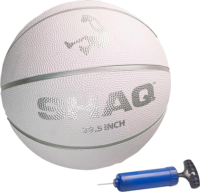 shaq basketball 29 5 with mini pump officially licensed item with a durable grip  shaq b0cmryd52z