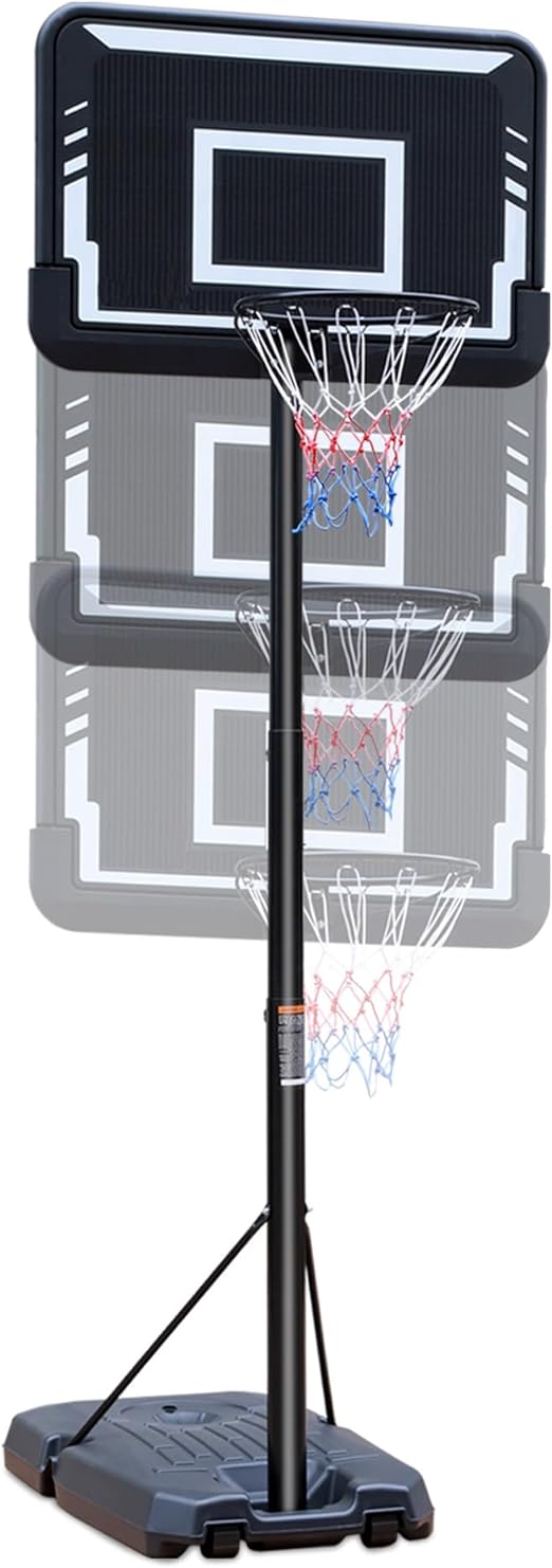 ucootifly outdoor basketball hoop for youth adult 6 56ft 10ft height adjustable portable  ‎ucootifly