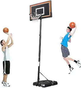 ‎blkmty outdoor basketball hoop 7 10ft height adjustable basketball hoops portable  ‎blkmty b0brxwkd1m
