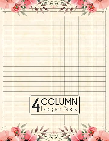 4 column ledger book 1st edition asboune publishing 979-8479101670
