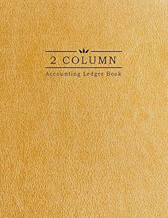 2 Column Accounting Ledger Book